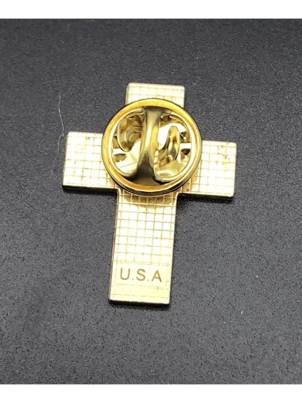 Vintage USA Flag Cross Patriotic Lapel Pin Tie Tack Lot Of 3 Rhinestones